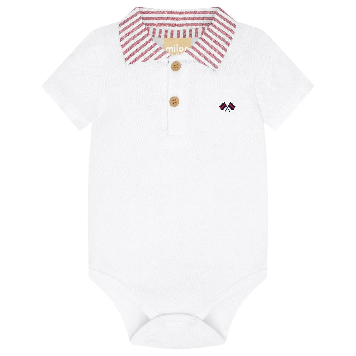 2 Piece Boys S/S Polo Bodysuit & Shorts