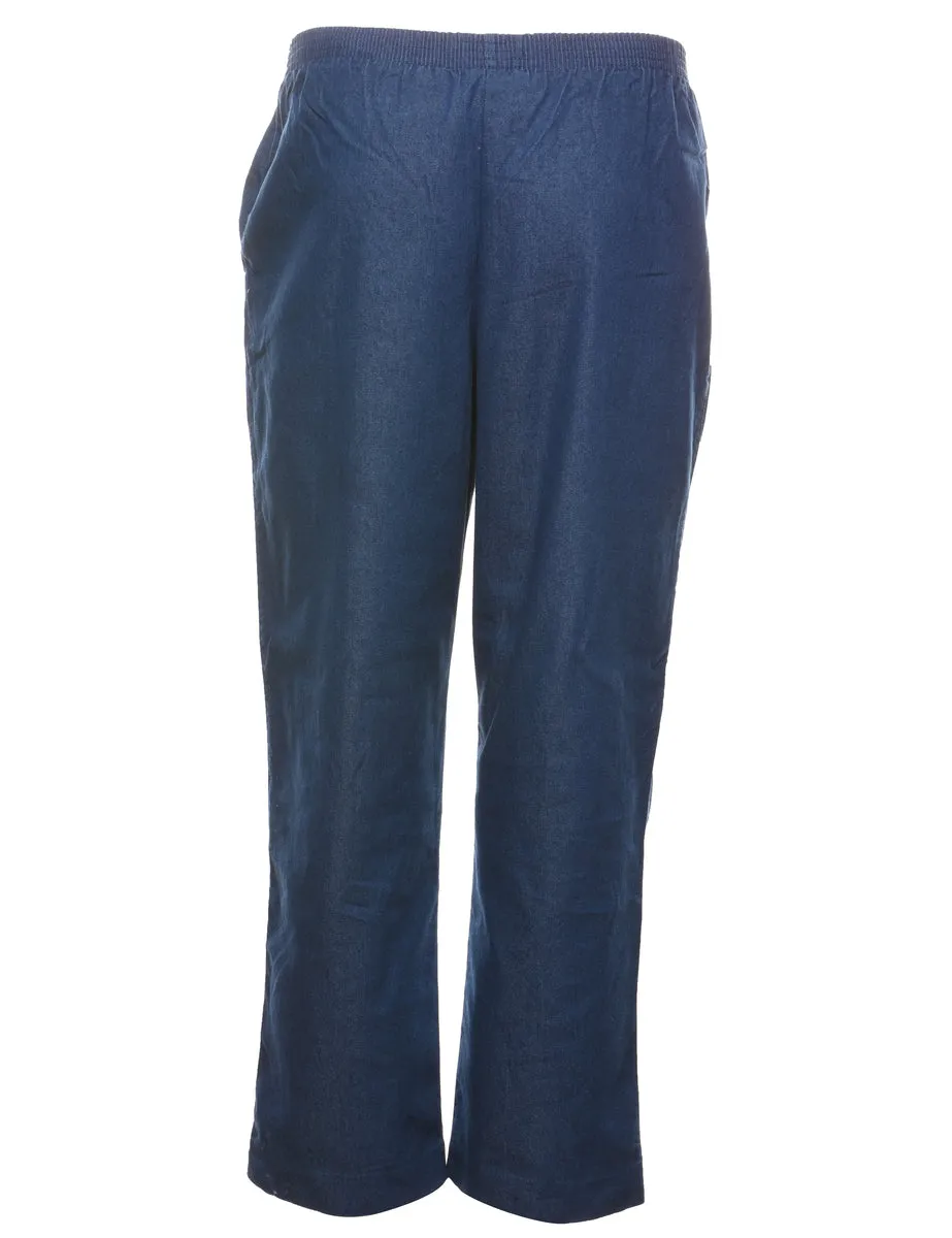 Alfred Dunner Elasticated Waist Denim Trousers - W30 L27