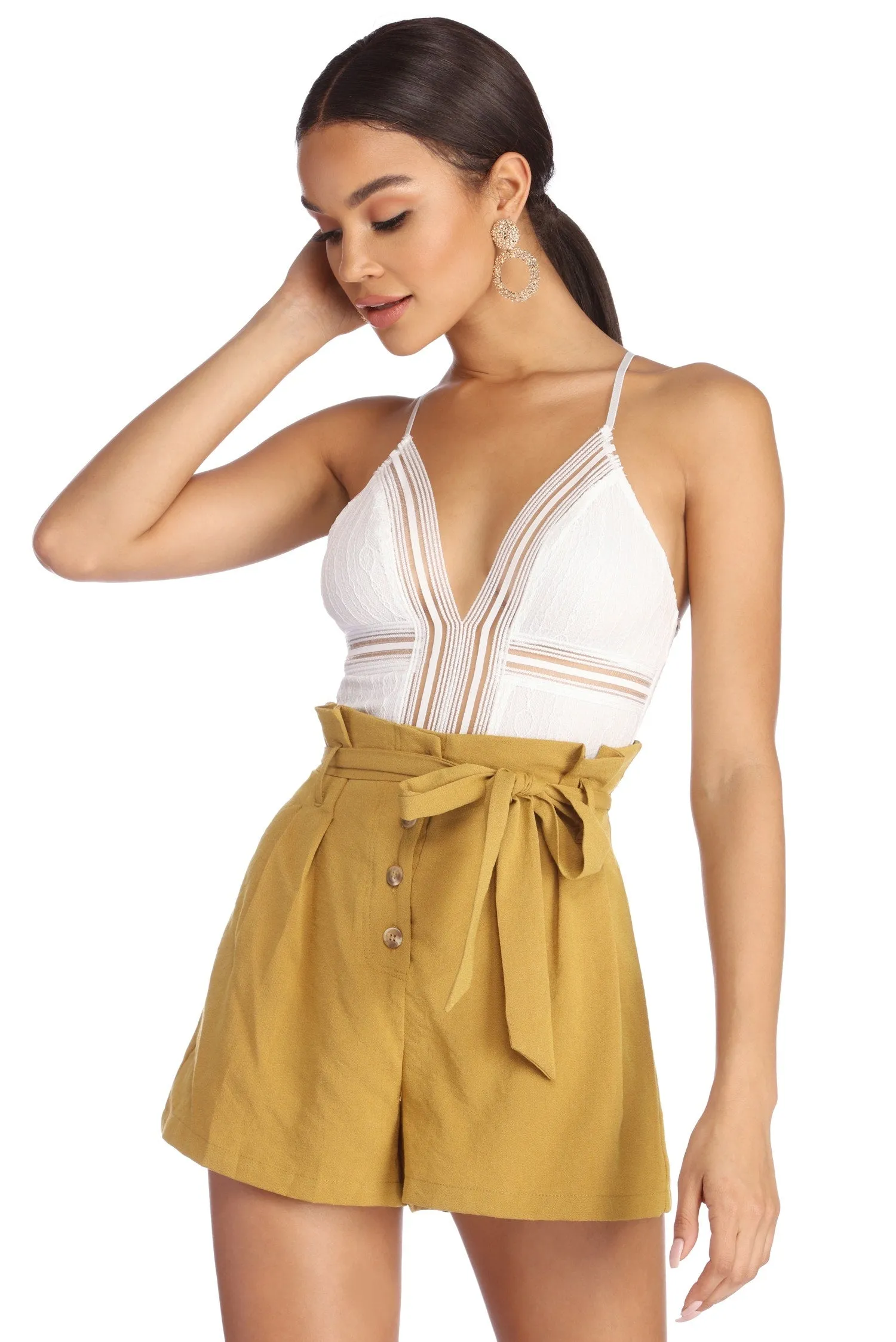 All Lines On You Lace Bodysuit