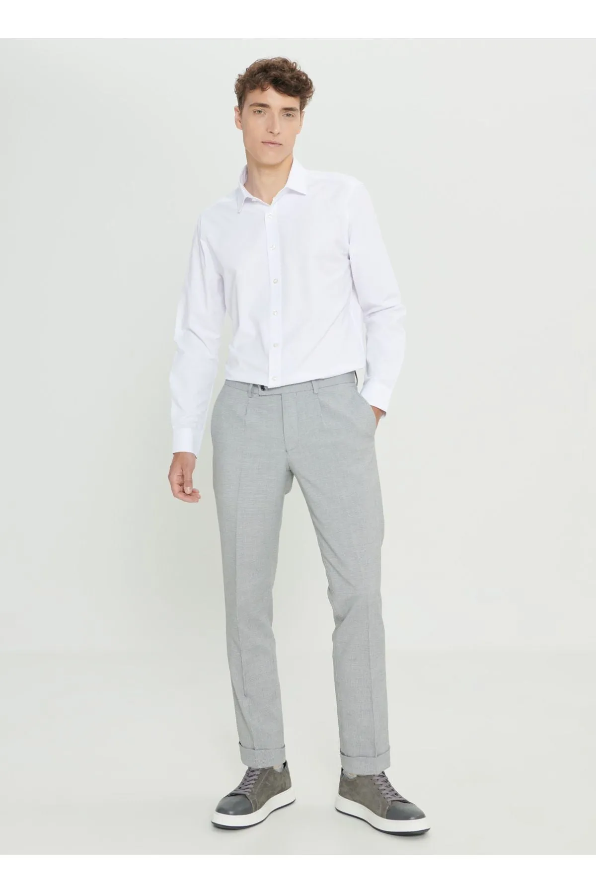 Altınyyıldız Classics Gray Melanj Men's Pants 4a0124200038