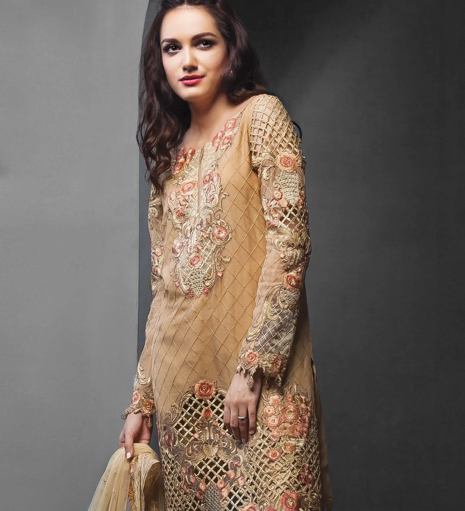 Anaya Festive Chiffon Collection –Gilded Rose