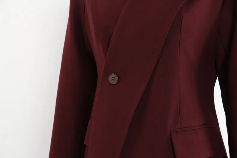 Beautiful Angola Red Collar Mid Length Trench Coat