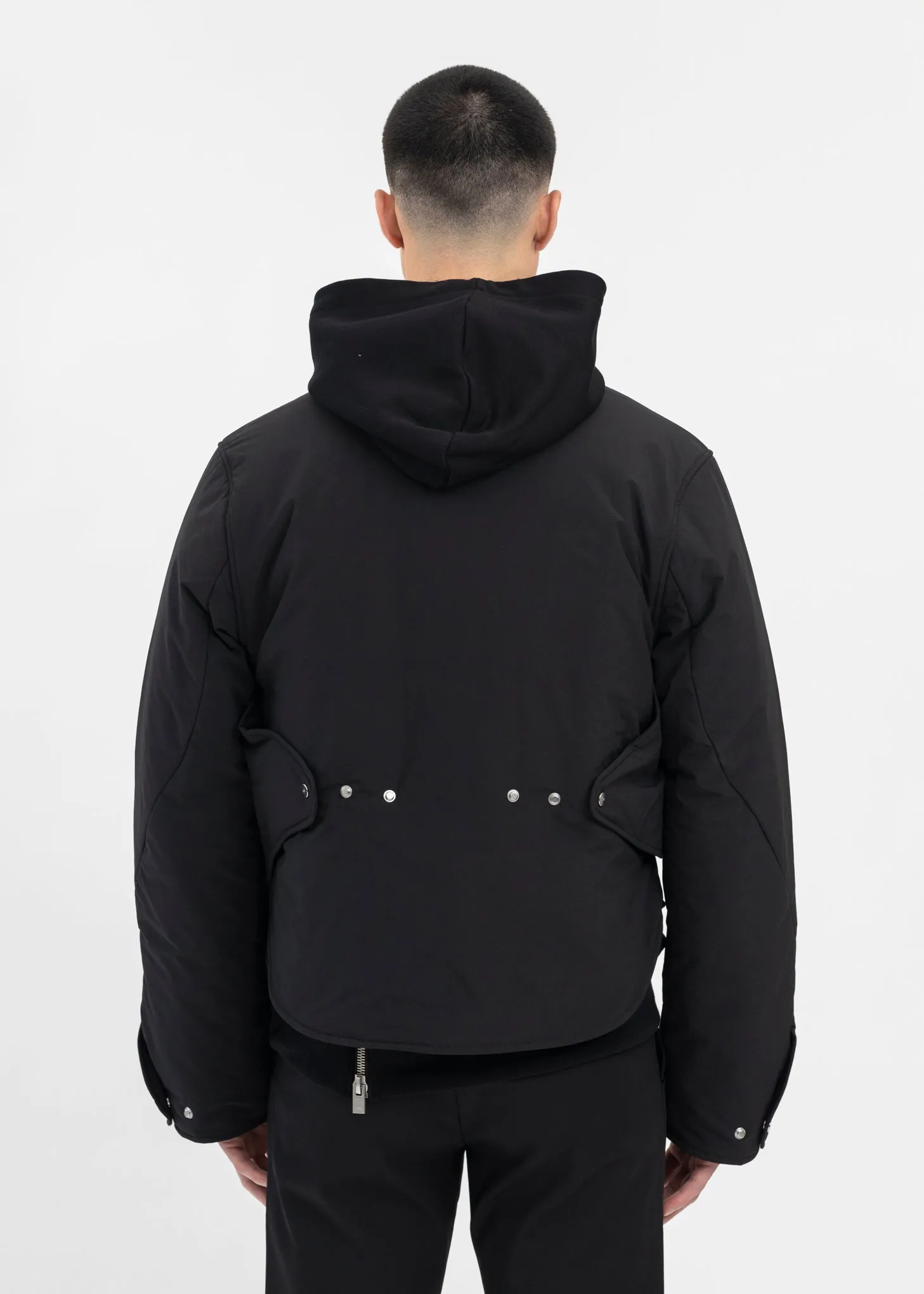 BLACK CONCORDANCE PUFFED SHIRT