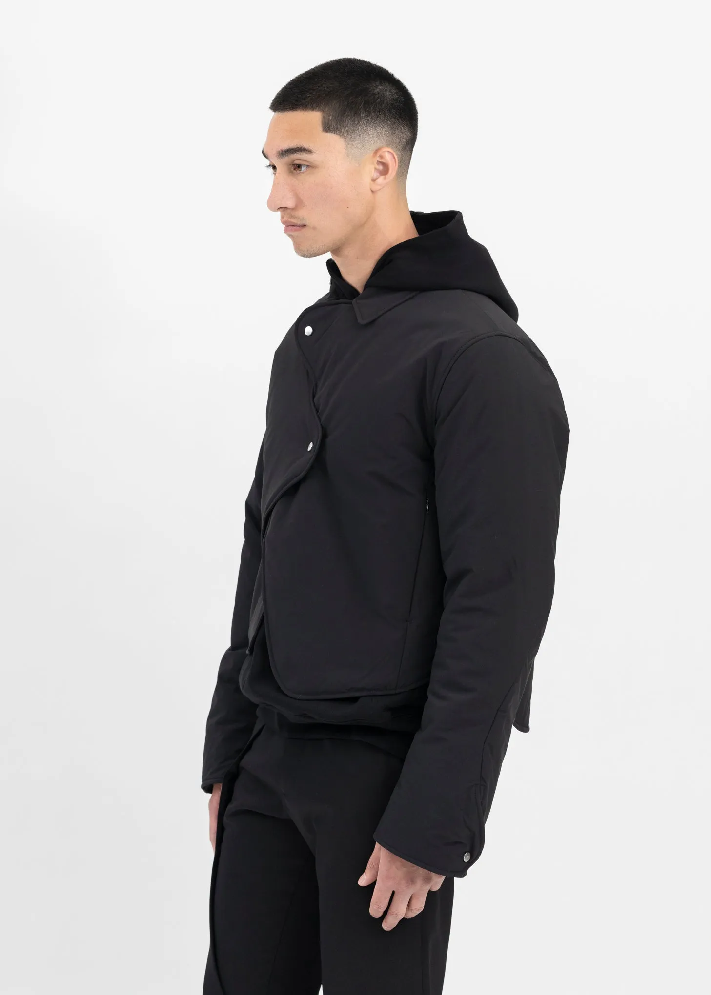BLACK CONCORDANCE PUFFED SHIRT