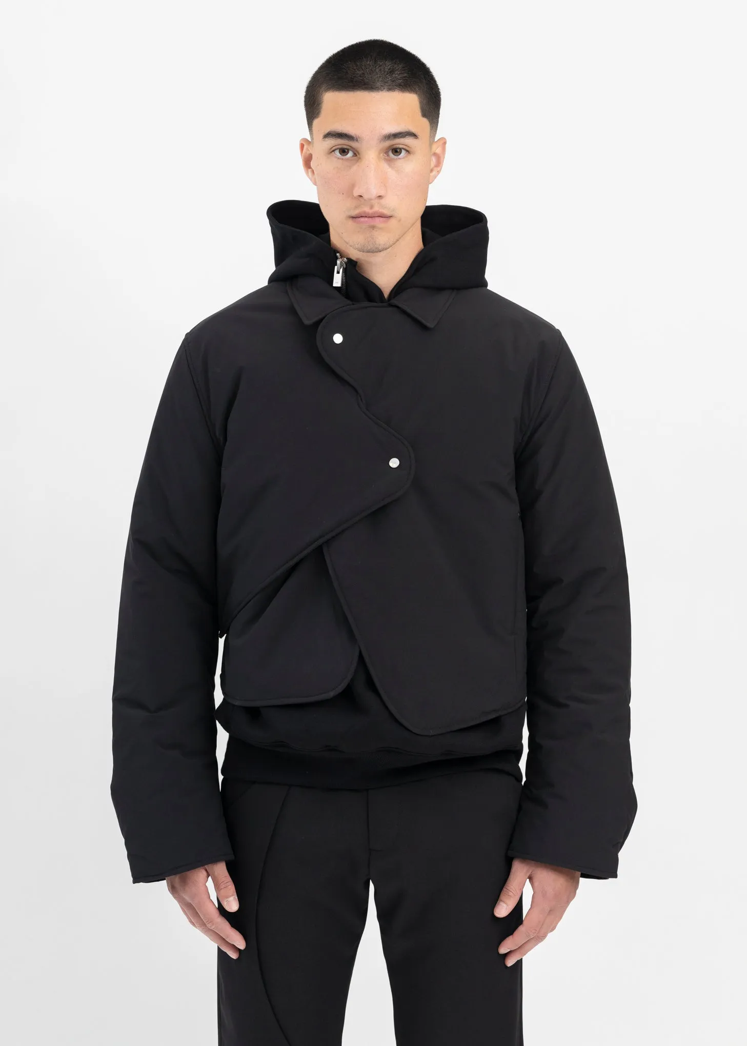 BLACK CONCORDANCE PUFFED SHIRT