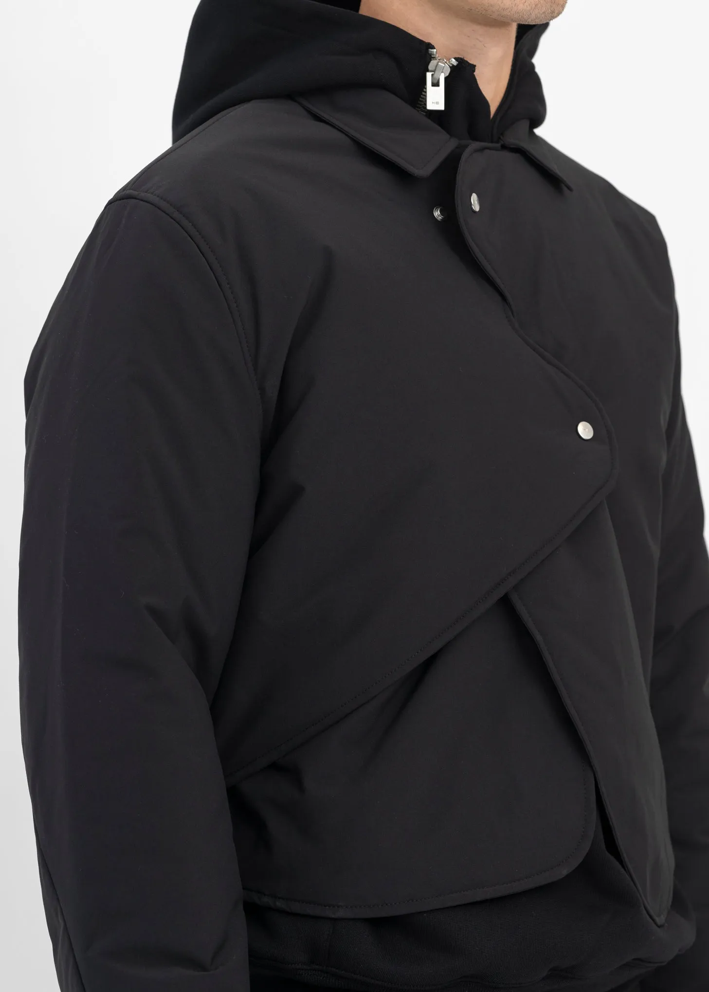 BLACK CONCORDANCE PUFFED SHIRT