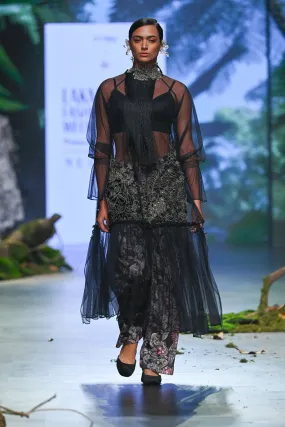 Black Embroidered Kurta Set