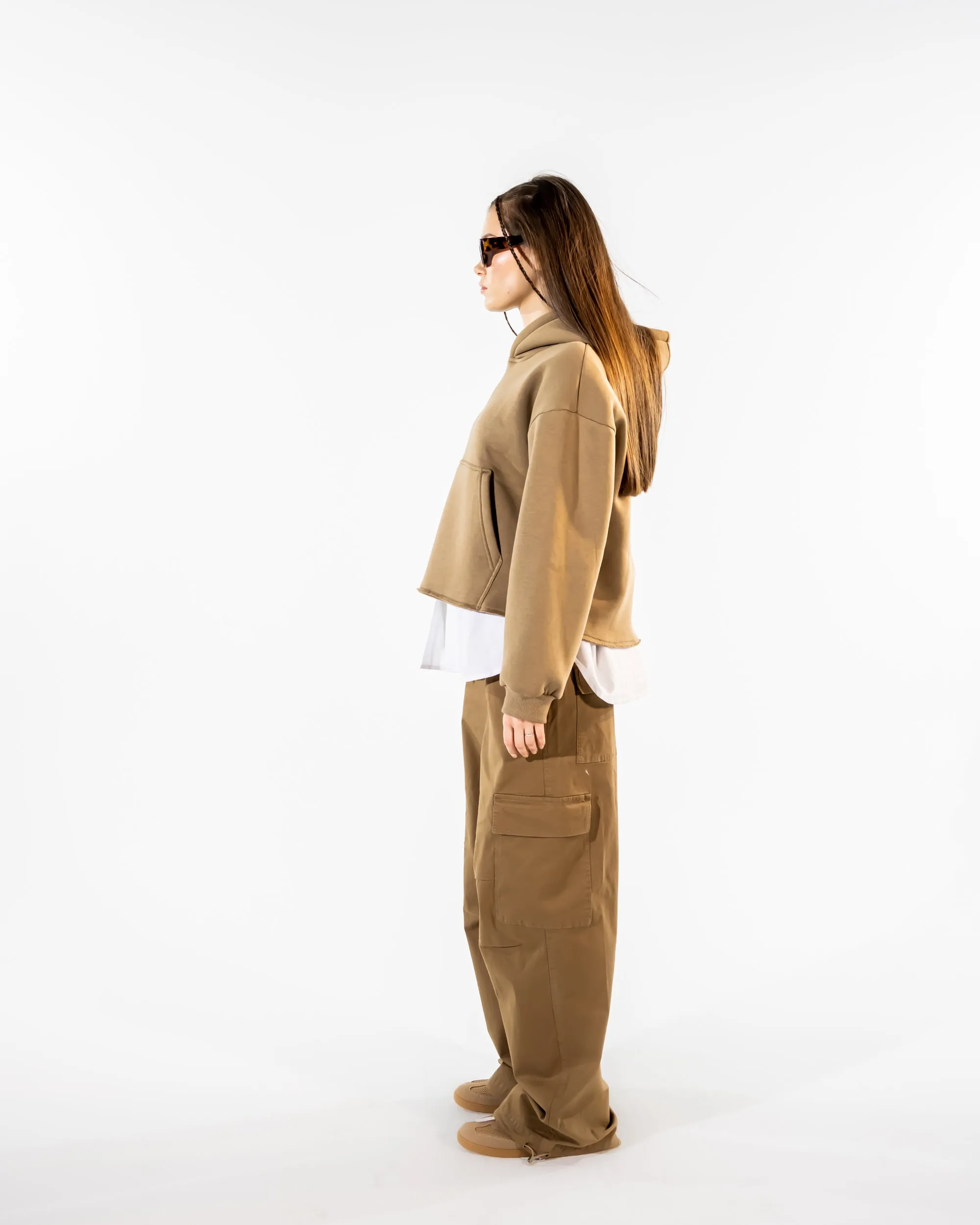 CARGO GABARDINE PANT-CAFE