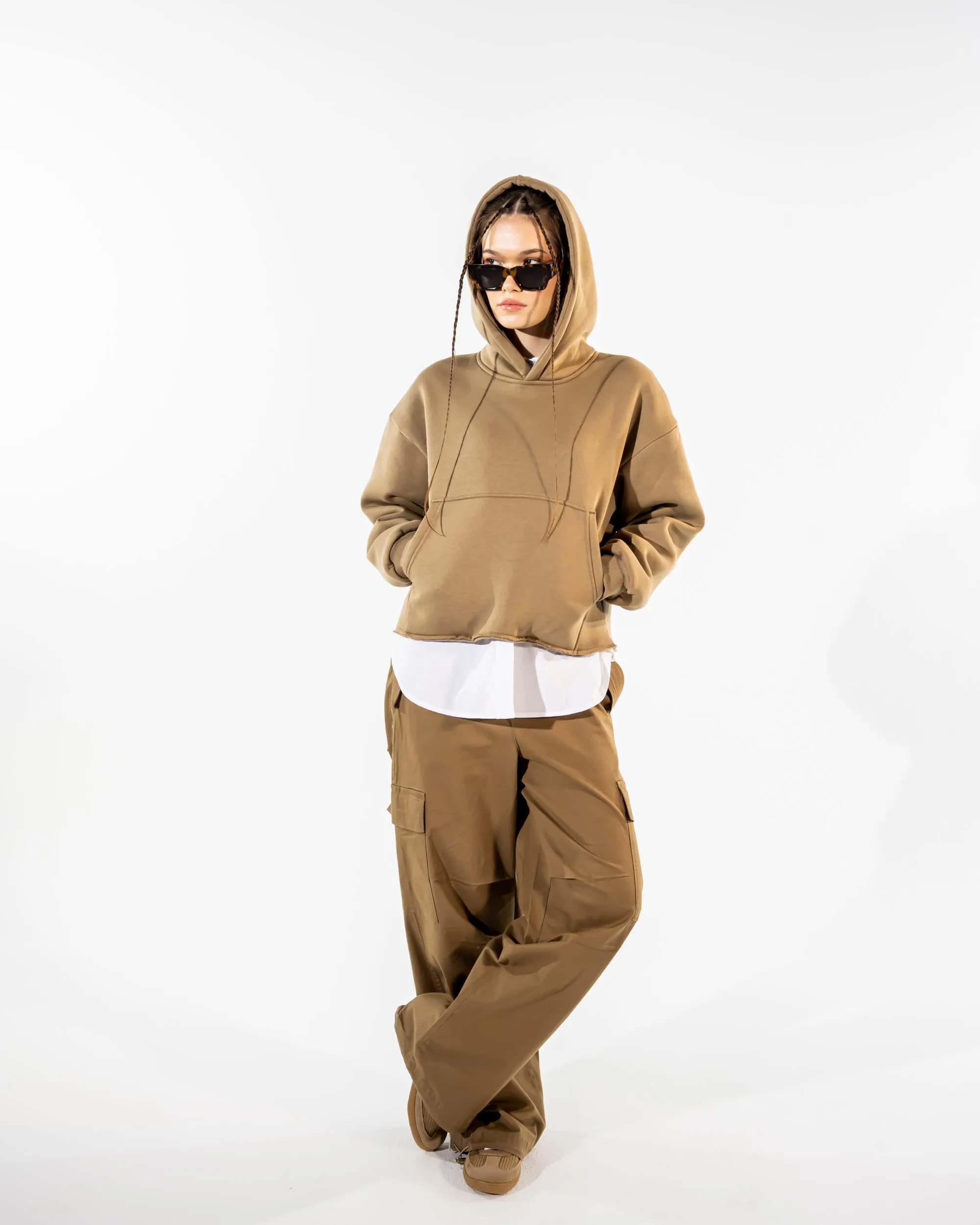 CARGO GABARDINE PANT-CAFE