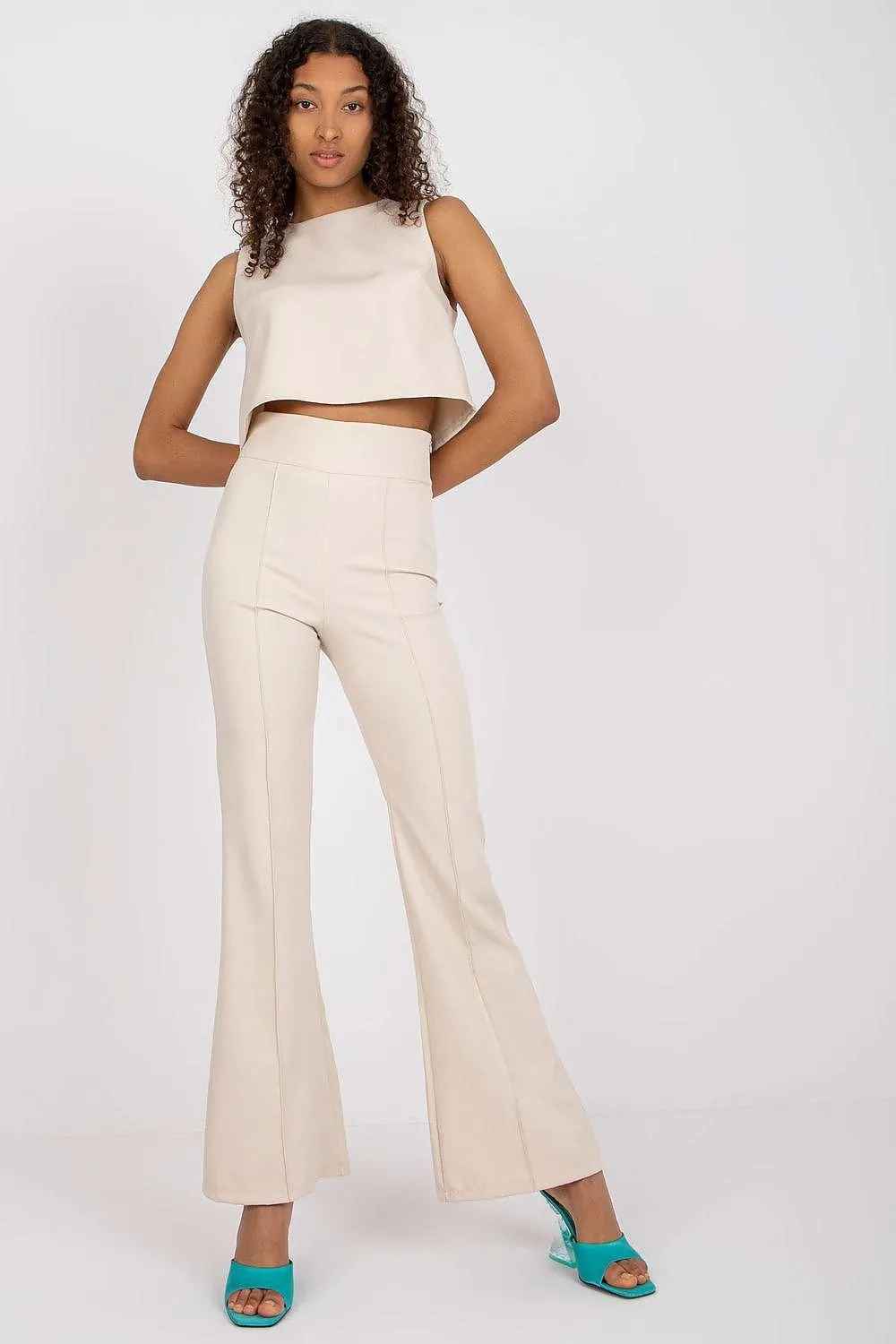 Chic Italian Blouse and Trousers Set