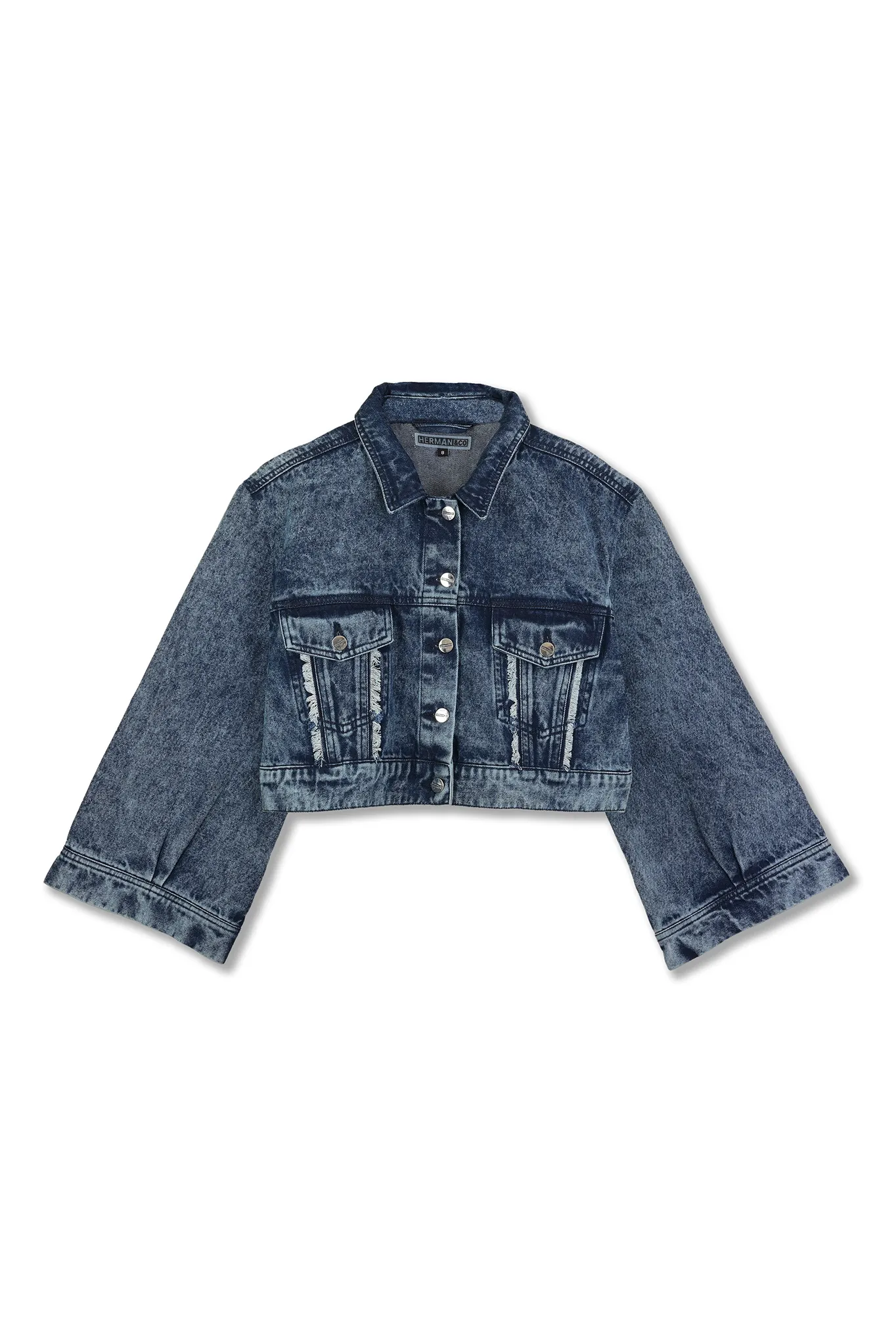 CROPPED DENIM JACKET - LIGHT BLUE
