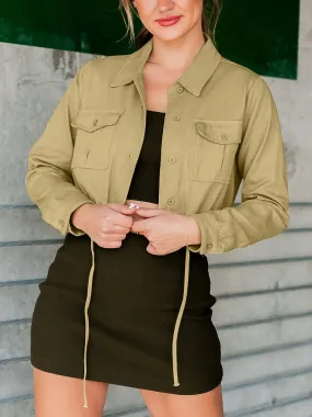 Cropped Long Sleeve Jacket