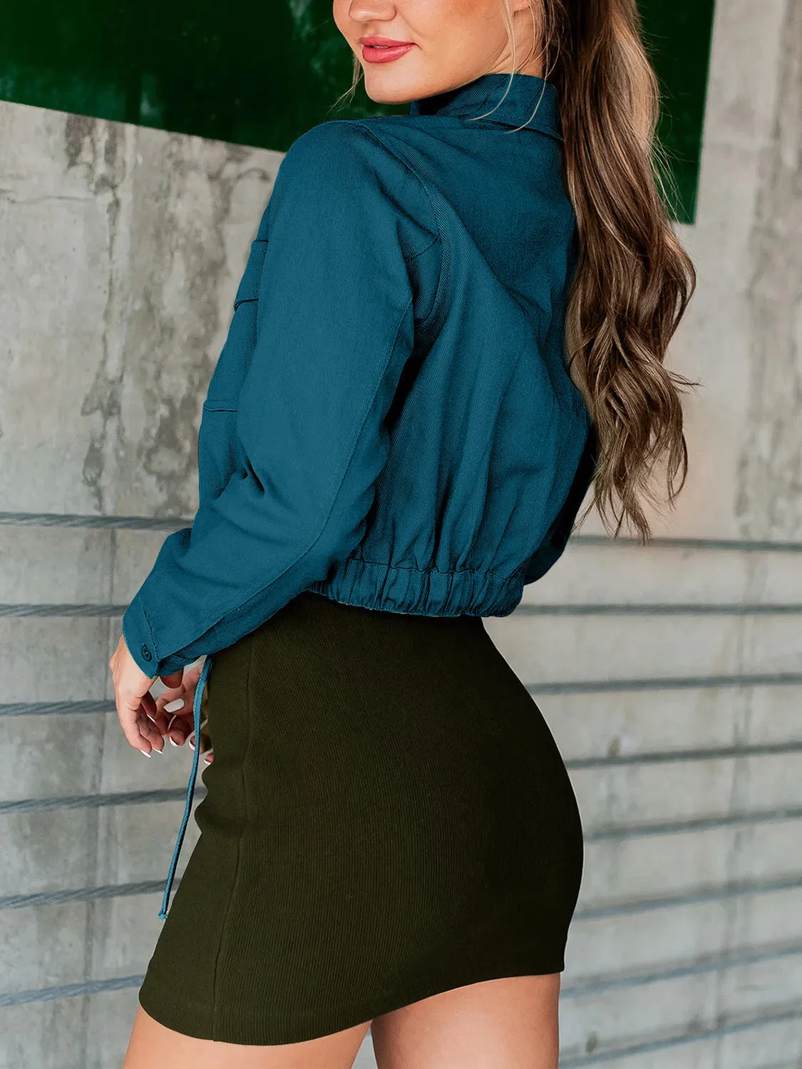 Cropped Long Sleeve Jacket