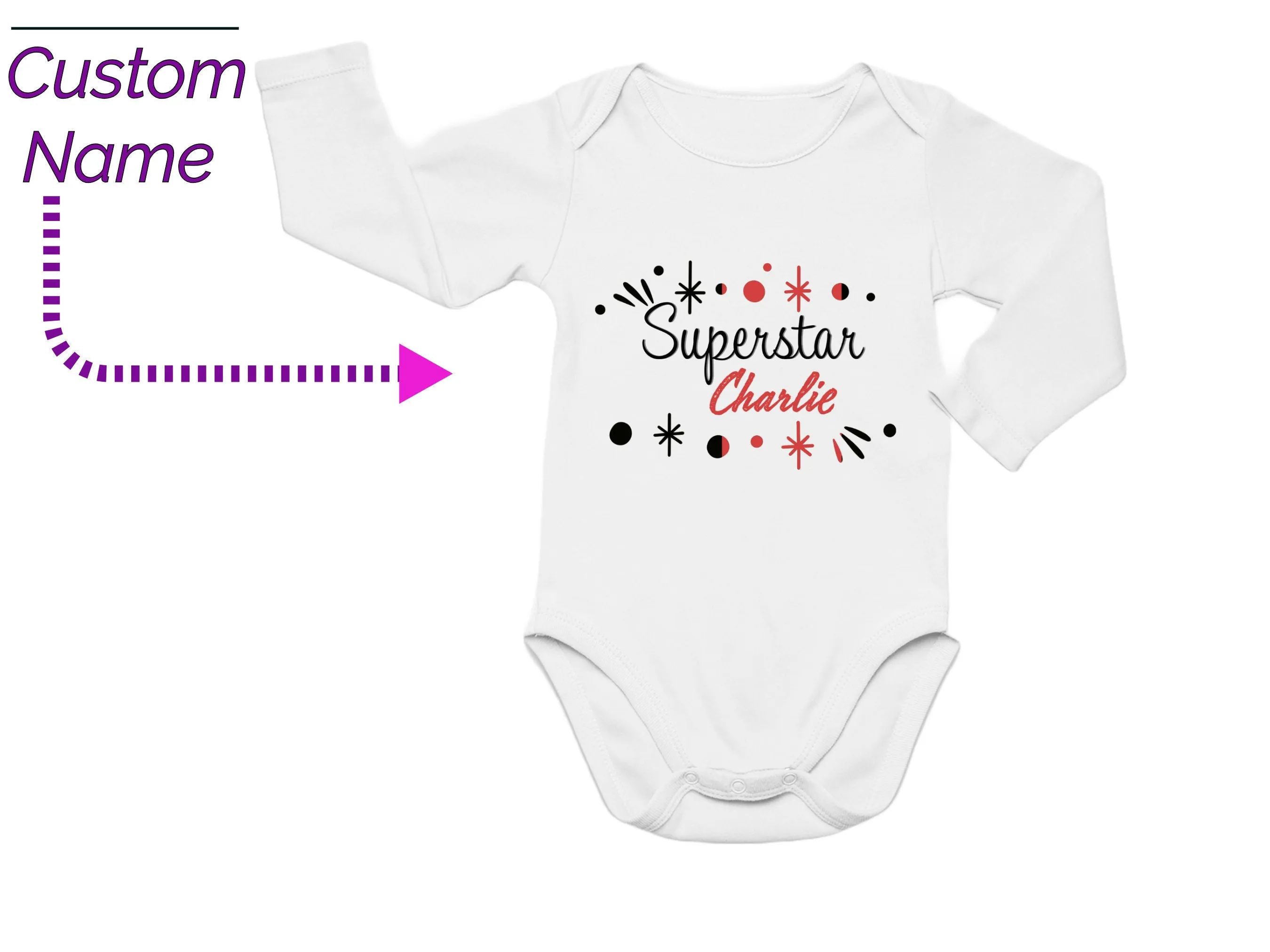 Custom Baby Name Bodysuit Gift for Boy with Superhero For birthday Celebration