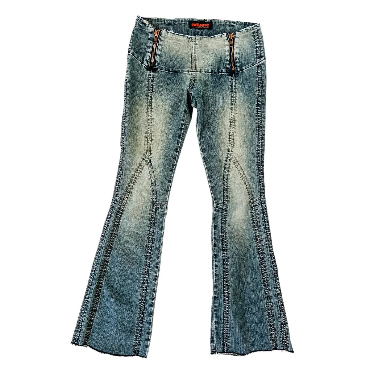 Early 2000s Funky Zipper Jeans (S)