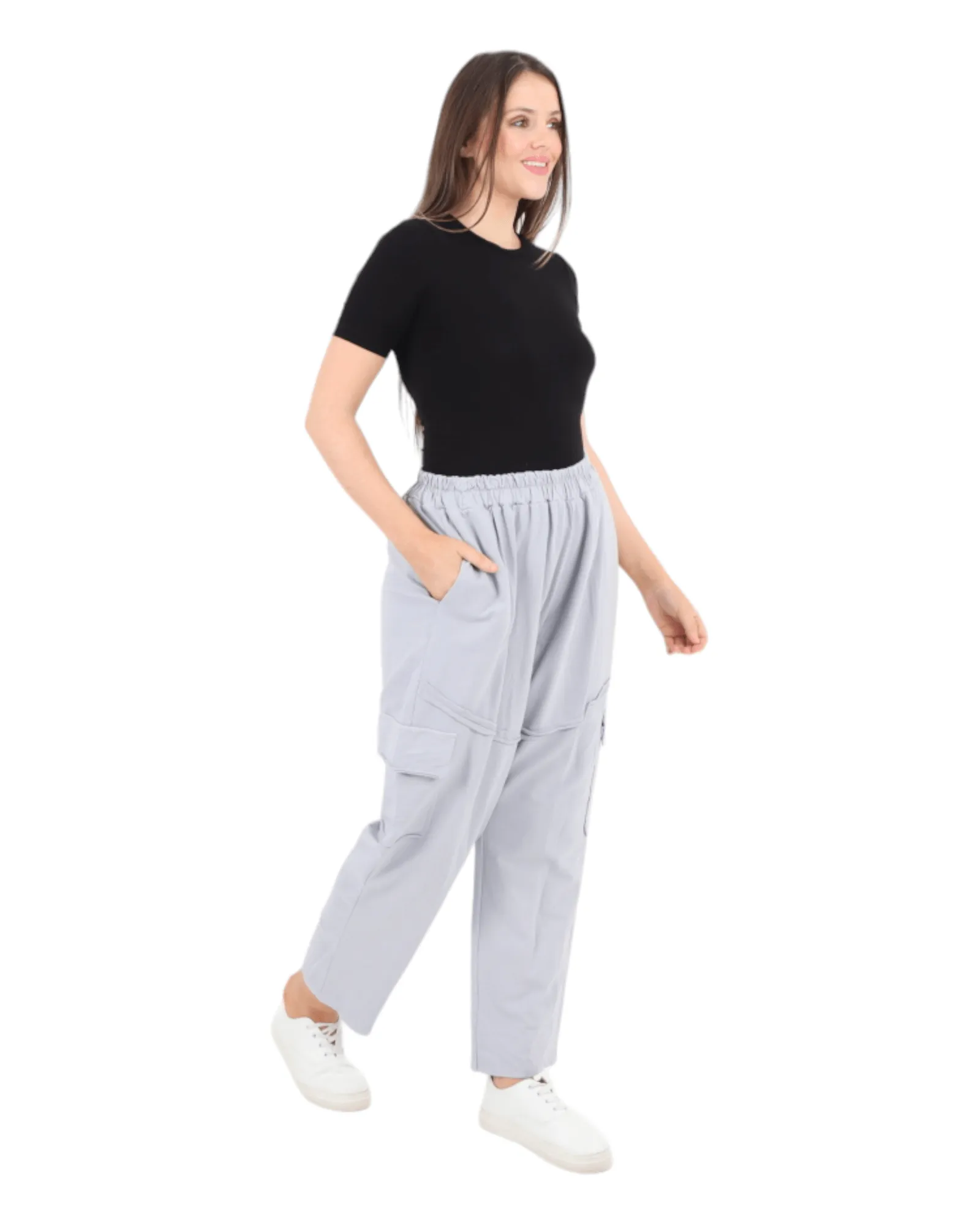 Elastic Waist Jersey Trousers