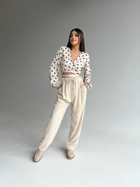 Elastic waist trousers