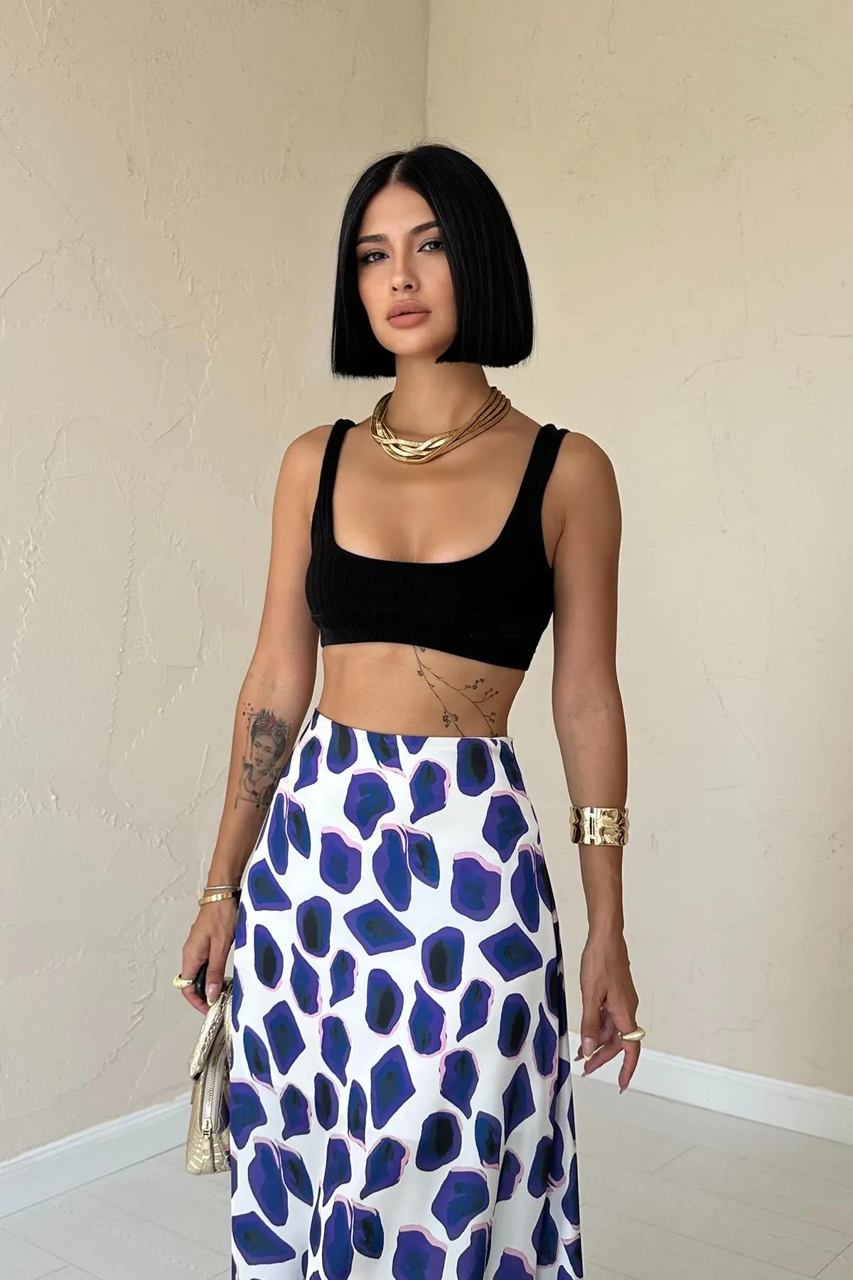 ELS Patterned Skirt - Purple - Ahrensburg