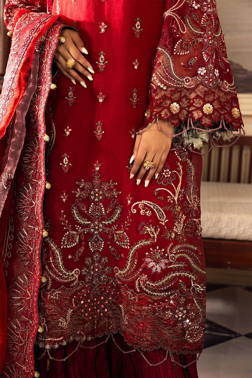 Emaan Adeel Stitched 3 Piece Luxury Prets Collection'2023-LP-02 Gulfishan