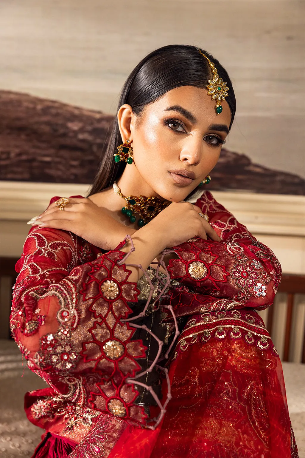 Emaan Adeel Stitched 3 Piece Luxury Prets Collection'2023-LP-02 Gulfishan