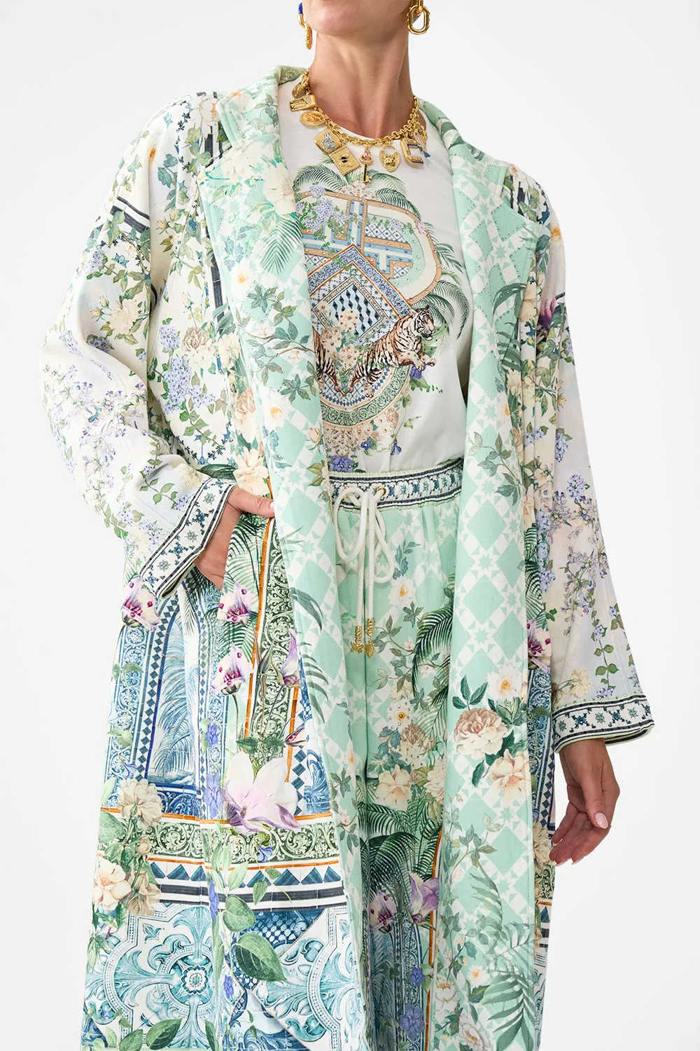 FLEECE TRENCH COAT JARDIM PARTY