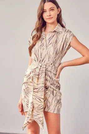 Front Tie Shirt Dress