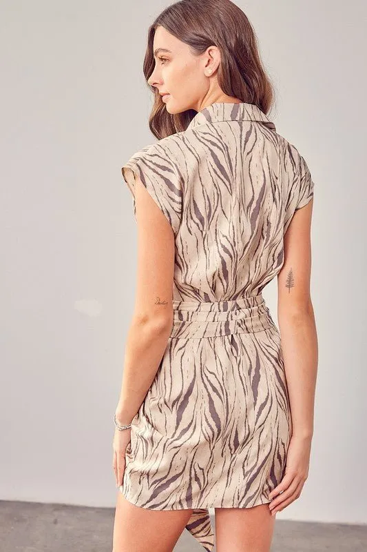 Front Tie Shirt Dress