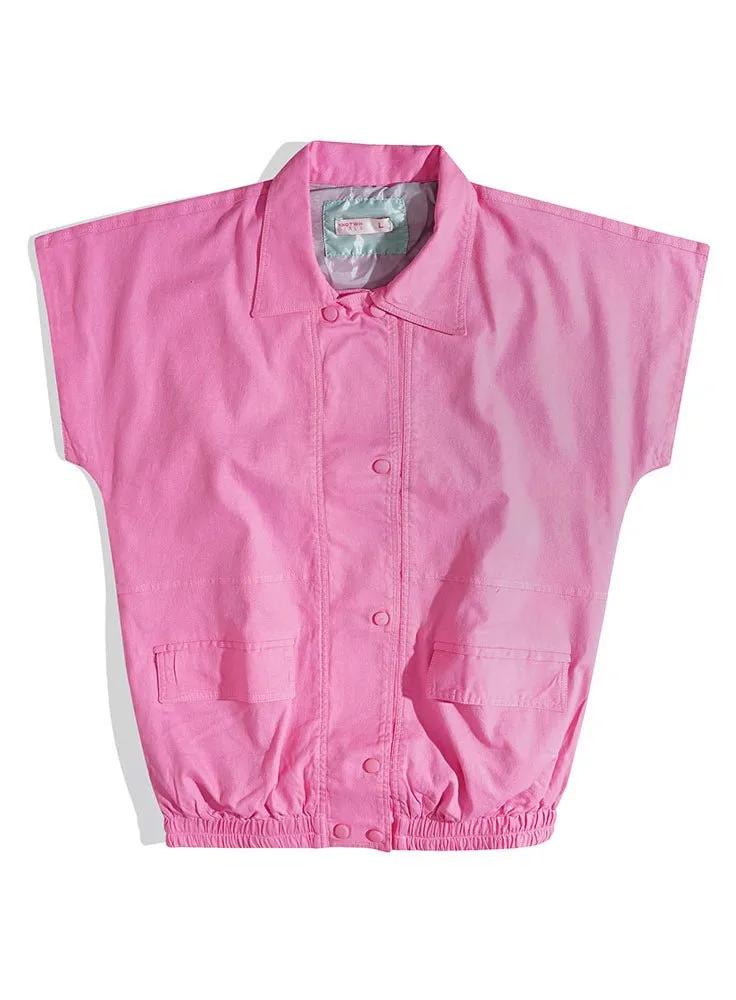 Fuchsia Pink RD-Gabardine Vest