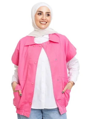 Fuchsia Pink RD-Gabardine Vest