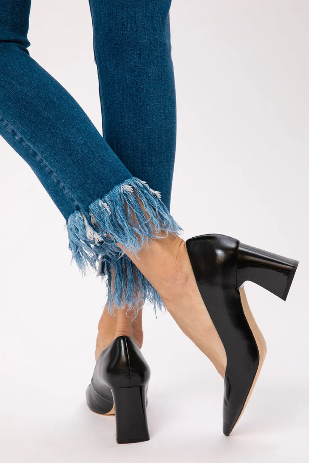 Gemma High Rise Skinny w/ Fringe Hem 7319D