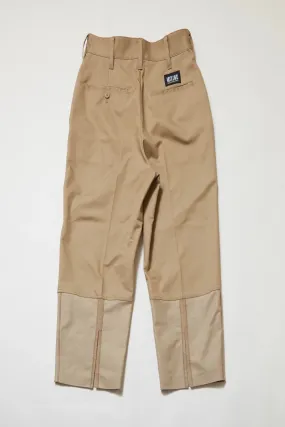High Waist Straight Chinos (Beige)