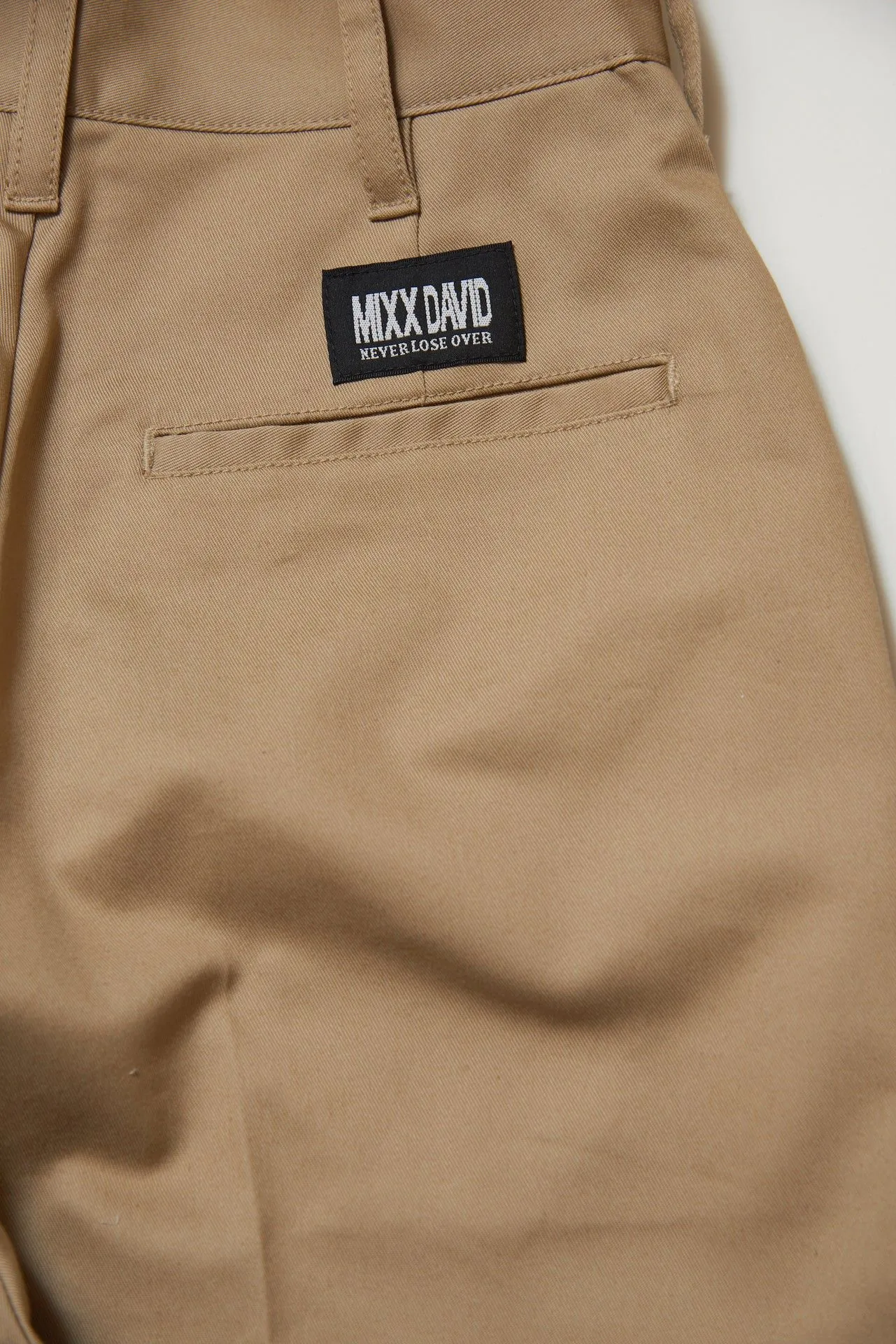 High Waist Straight Chinos (Beige)