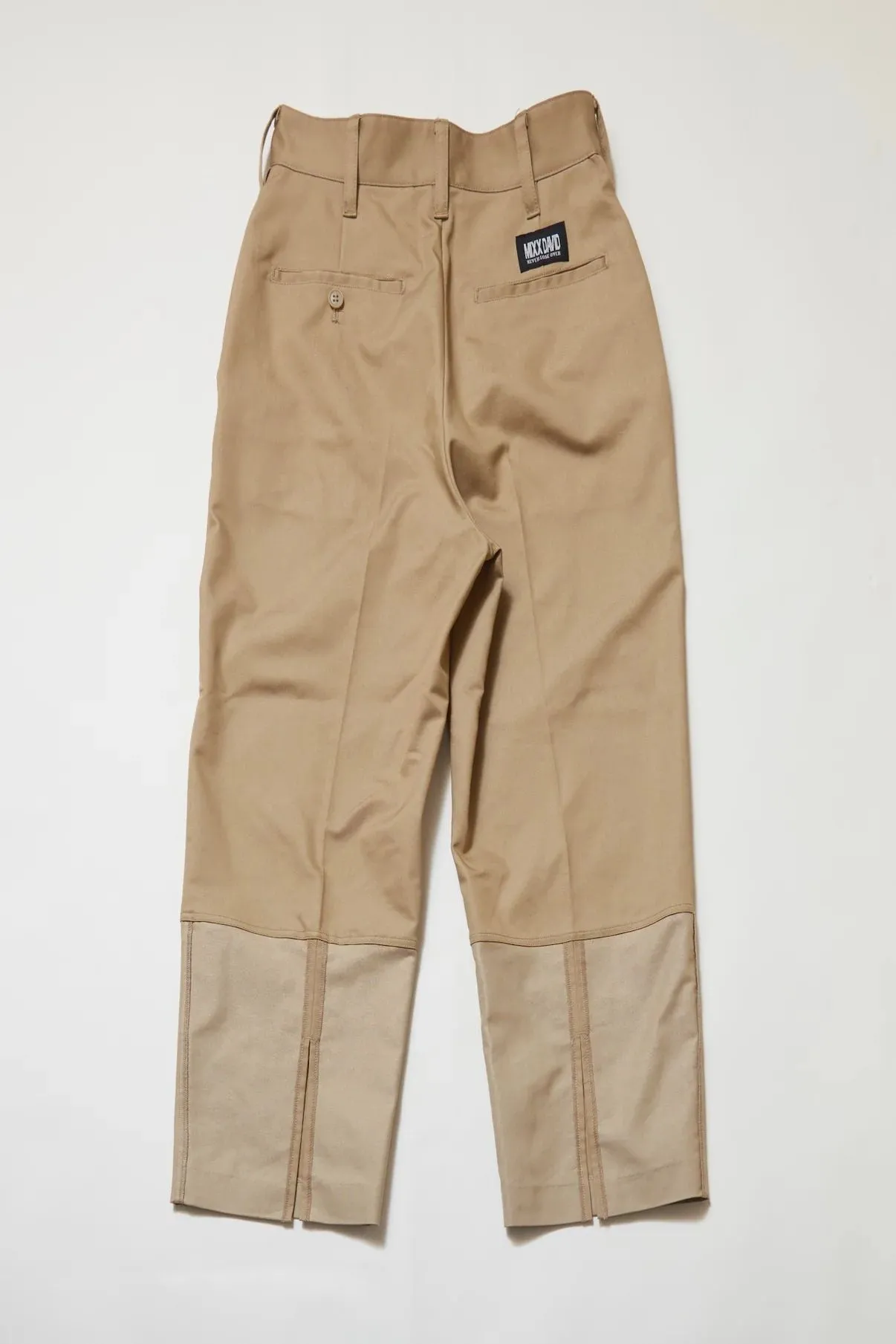High Waist Straight Chinos (Beige)