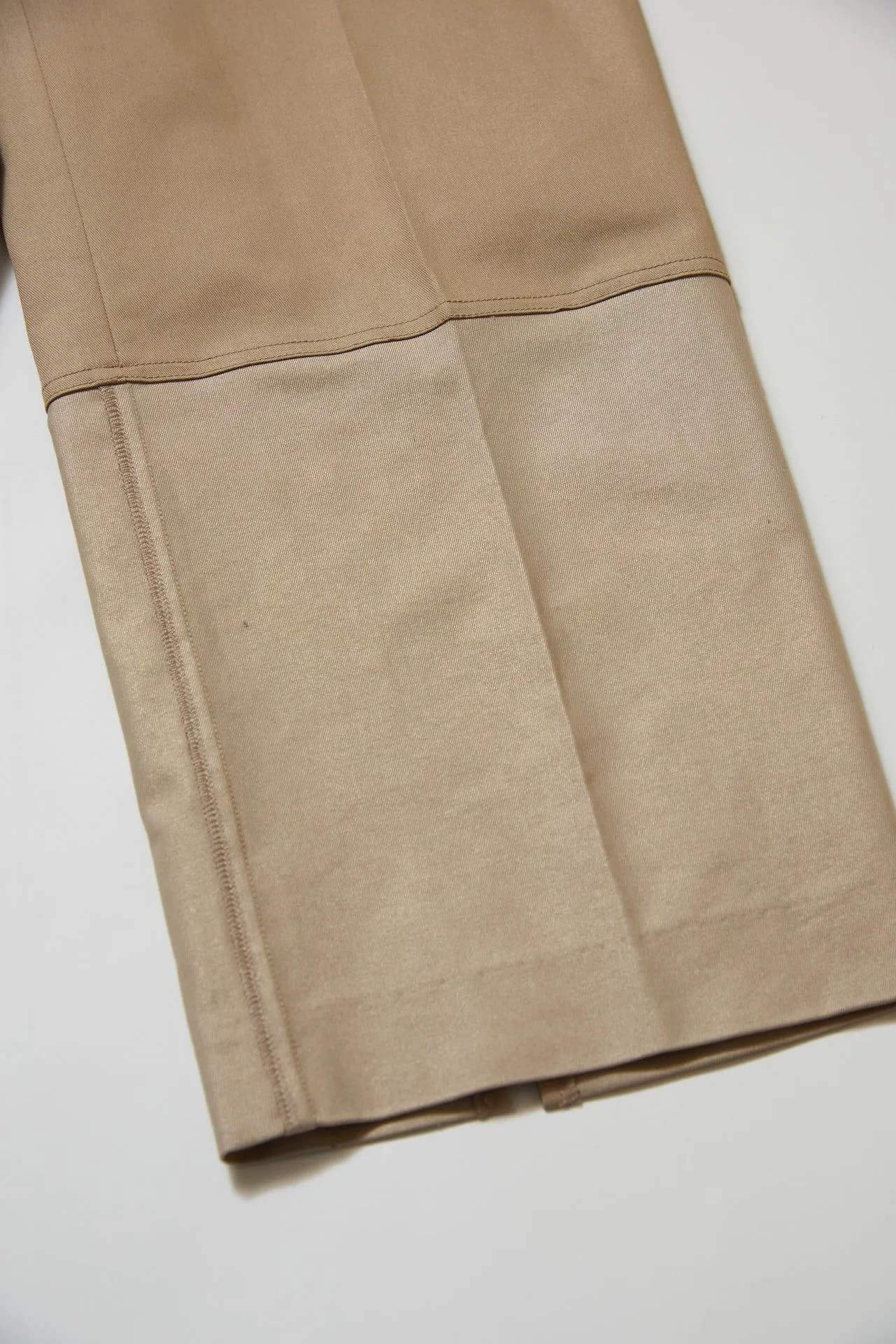 High Waist Straight Chinos (Beige)