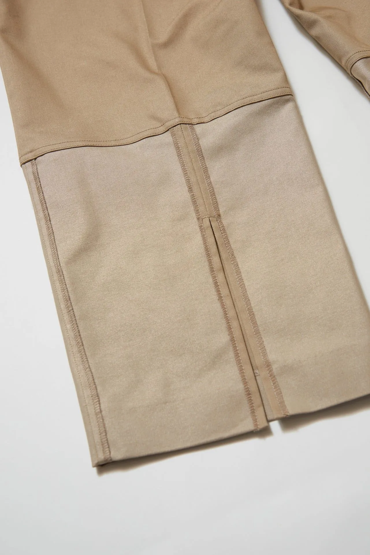 High Waist Straight Chinos (Beige)