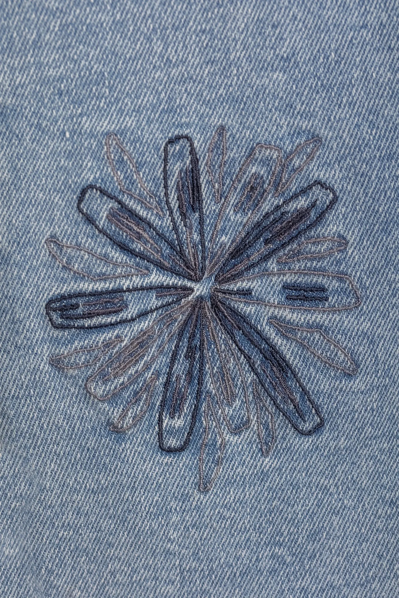 JEANS FLORES BORDADAS