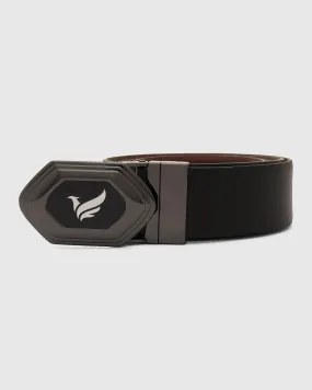 Leather Reversible Black & Tan Solid Belt - Unstorm