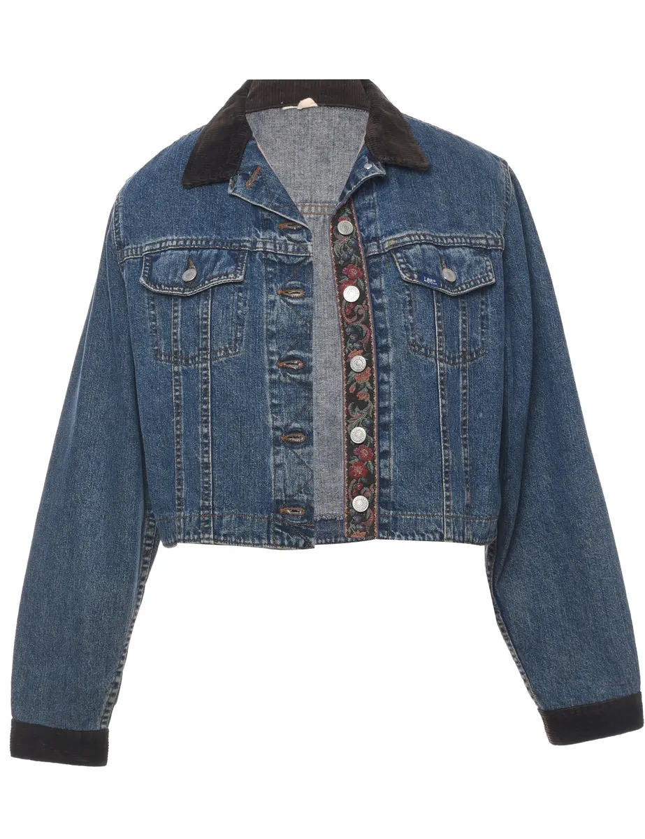 Lee Cropped Denim Jacket - M