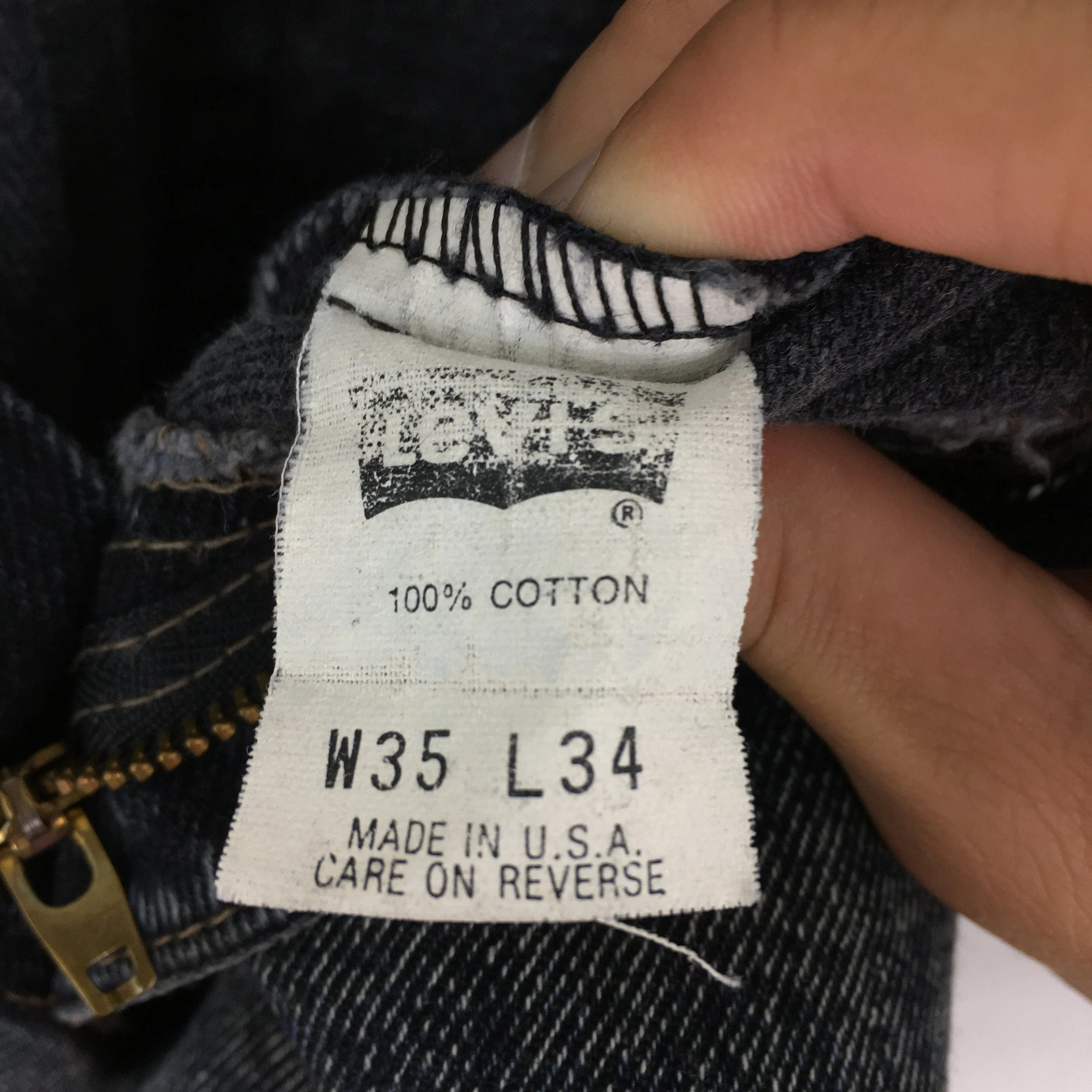 Levis 550 Dark Gray Jeans Size 33x34