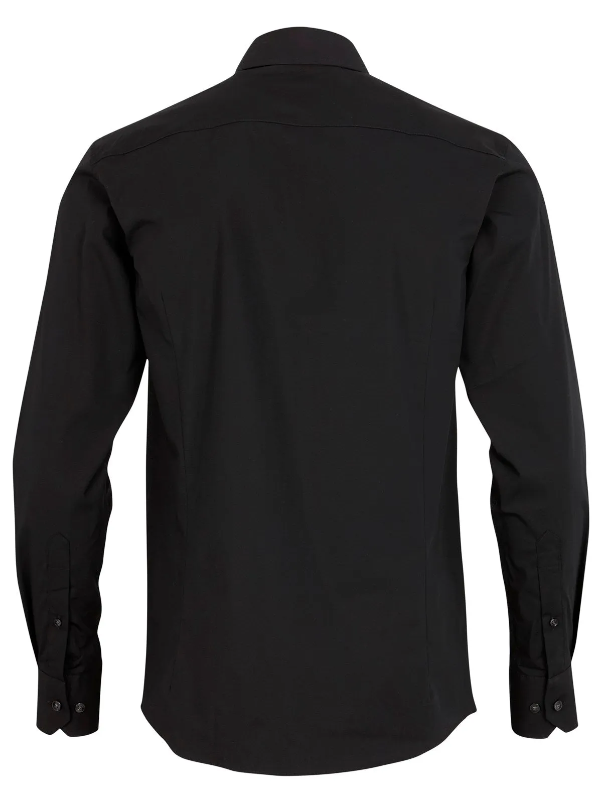 Lindbergh Plain Fine Twill Non Iron Stain Resistant Shirt | Black