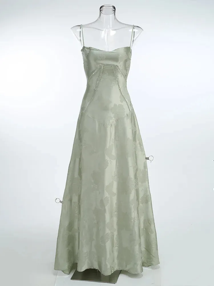 Long Sleeve Formal Deep V-Neck Evening Prom Gown