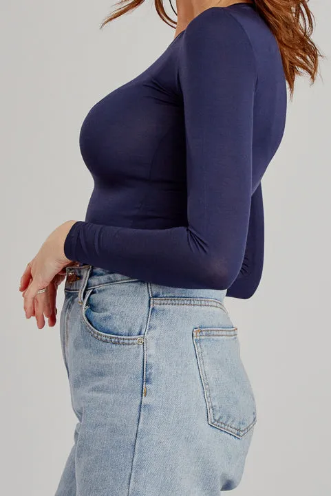Low Neck Body Top - Dark Shades