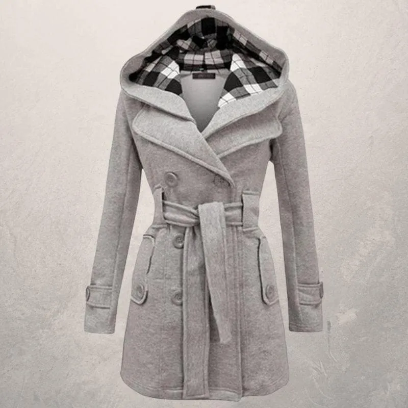 Lyssia | Hooded Peacoat - Elegant Winter Coat, Stylish & Warm