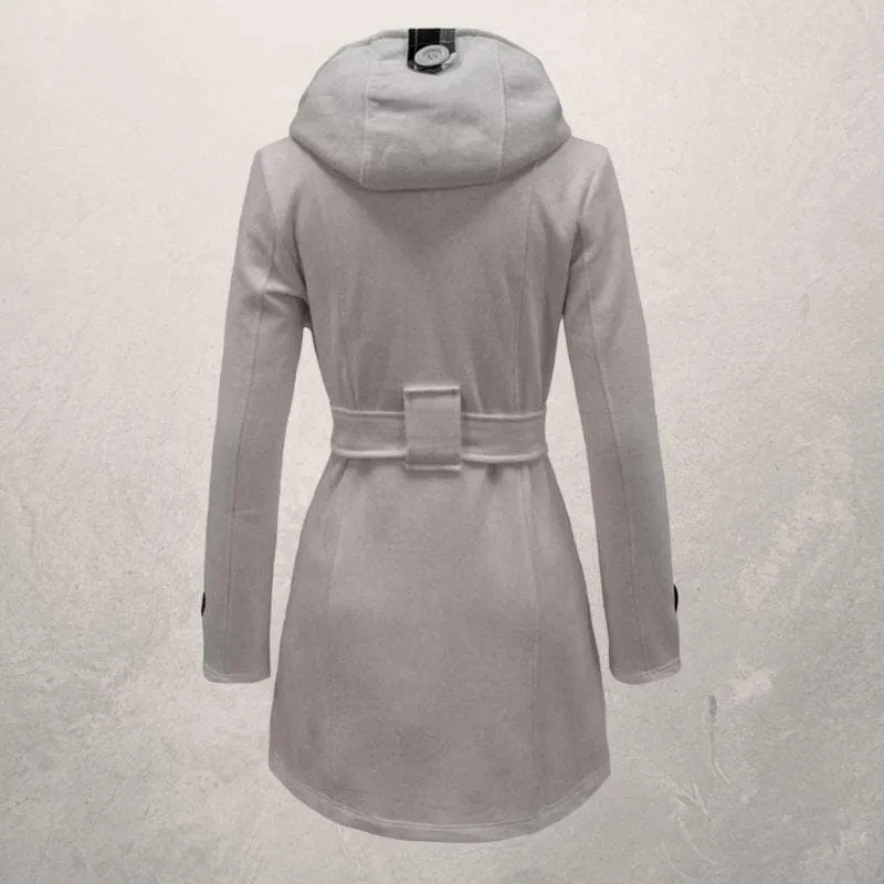 Lyssia | Hooded Peacoat - Elegant Winter Coat, Stylish & Warm