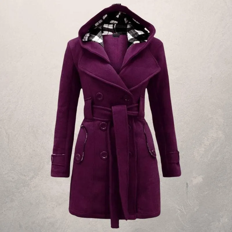 Lyssia | Hooded Peacoat - Elegant Winter Coat, Stylish & Warm
