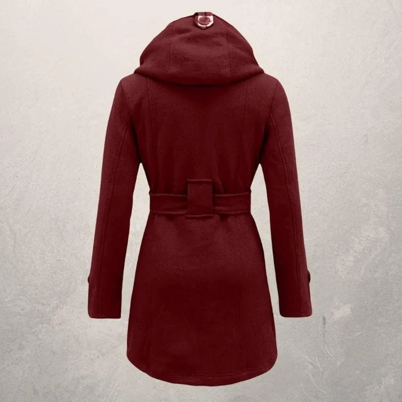 Lyssia | Hooded Peacoat - Elegant Winter Coat, Stylish & Warm