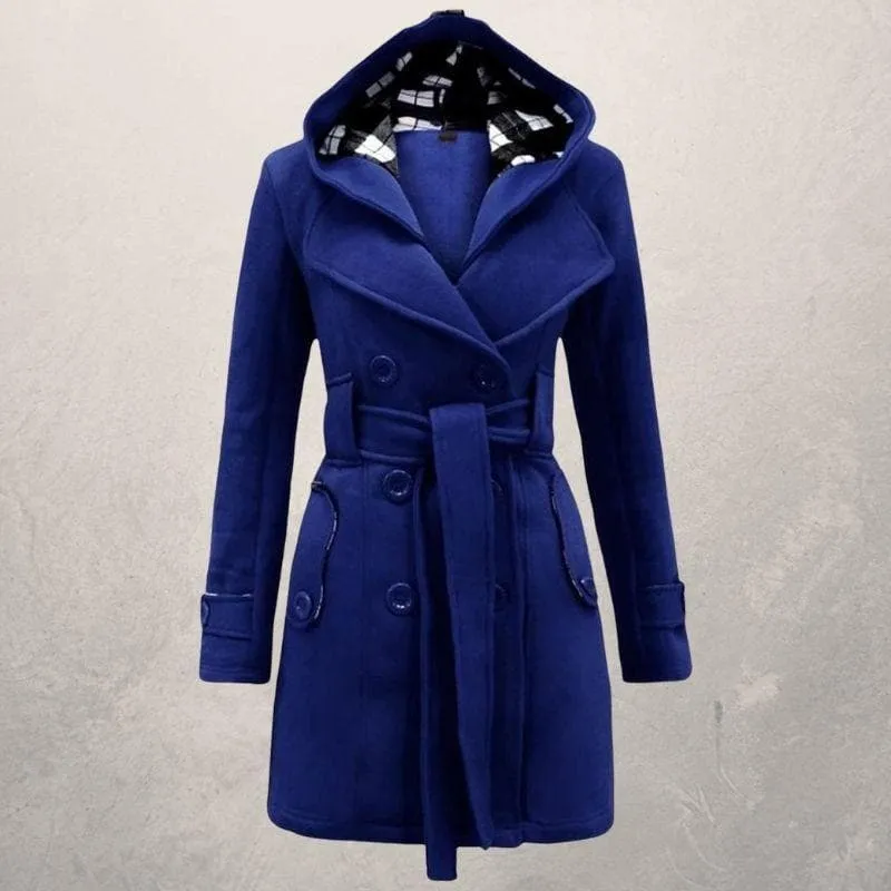 Lyssia | Hooded Peacoat - Elegant Winter Coat, Stylish & Warm