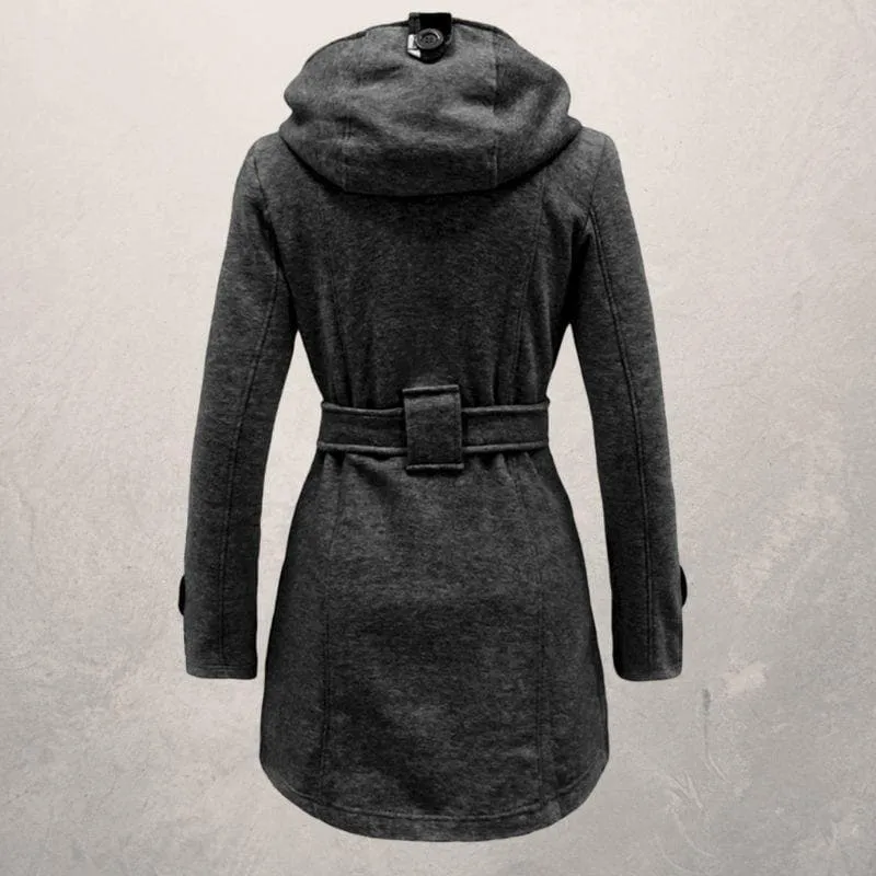 Lyssia | Hooded Peacoat - Elegant Winter Coat, Stylish & Warm