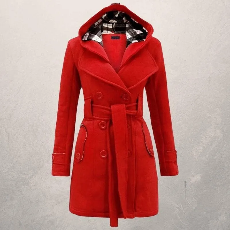 Lyssia | Hooded Peacoat - Elegant Winter Coat, Stylish & Warm