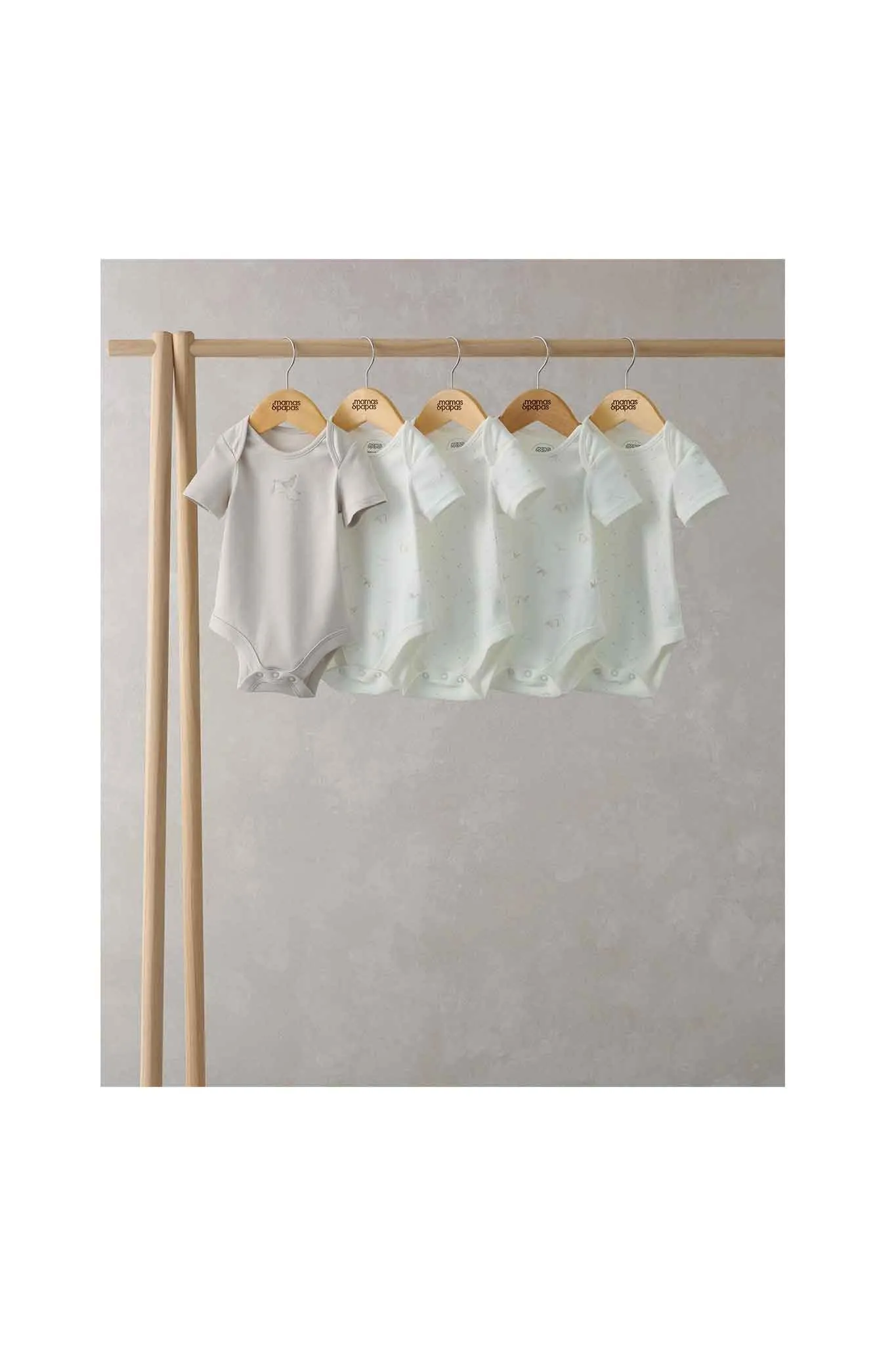Mamas & Papas 5Pk Stork Bodysuits